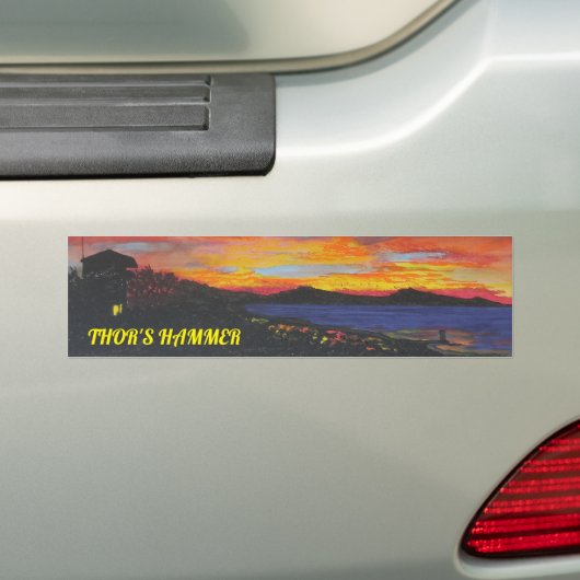 Bubblepacific bumper stickers, Thors's Hammer Bumpersticker (Op auto)