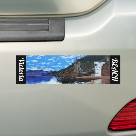 Bubblepacific bumper stickers, Victoria strand Bumpersticker (Op auto)