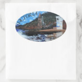 Bubblepacific bumper stickers, Victoria strand so  Ovale Sticker (Tas)