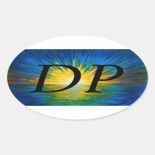 Bubblepacific bumper stickers, waterreflectie ovale sticker