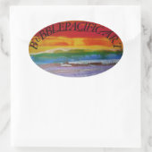 Bubblepacific bumpers, logo 1 DAG Ovale Sticker (Tas)