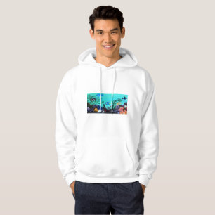 Bubblepacific hoodies, b)mermaid & f)koraalrif hoodie