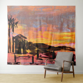 Bubblepacific wall tapestry, Dana guard toren Wandkleed