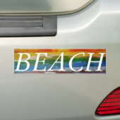 Bubblepacifische bumperstickers, BEACH Bumpersticker (Op auto)