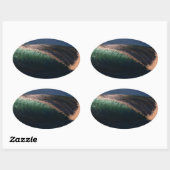 Bubblepacifische bumperstickers, één grote ovale sticker (Vel)