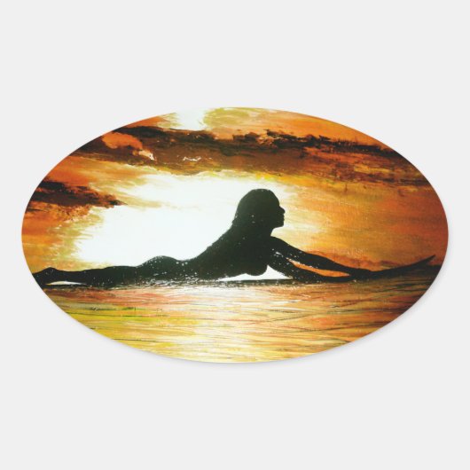 Bubblepacifische bumperstickers, laatste aanroep ovale sticker (Voorkant)