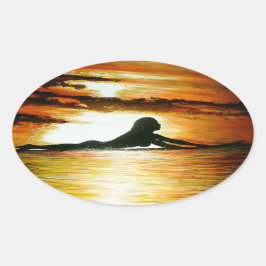 Bubblepacifische bumperstickers, laatste aanroep ovale sticker