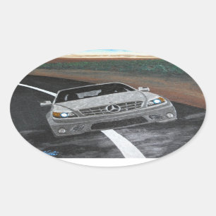 Bubblepacifische bumperstickers, Mercedes Ovale Sticker