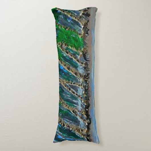 Bubblepacifische kussens, palmboomeiland lichaamskussen (Voorkant Verticaal)