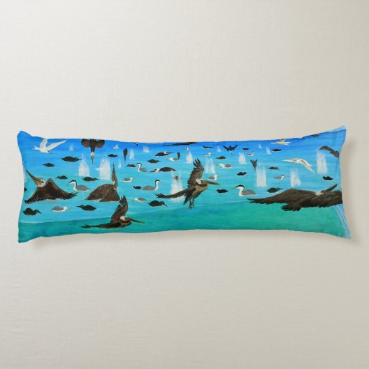 Bubblepacifische kussens, pelicaanse liefhebbers lichaamskussen (Achterkant)