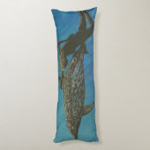 Bubblepacifische kussens, zwemmen met dolfijnen lichaamskussen (Achterkant (Verticaal))