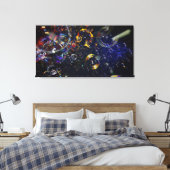 Bubbles 40x21 Canvasprint Canvas Afdruk (Insitu (Slaapkamer))