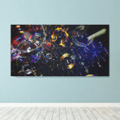 Bubbles 40x21 Canvasprint Canvas Afdruk (Insitu (Houten vloer))
