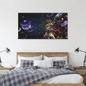 Bubbles 40x21 Canvasprint Canvas Afdruk (Insitu (Slaapkamer))