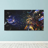 Bubbles 40x21 Canvasprint Canvas Afdruk (Insitu (Houten vloer))