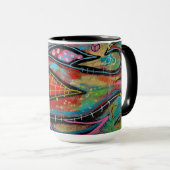 "Bubbles" 470 ml Bekermug Mok (Voorkant rechts)