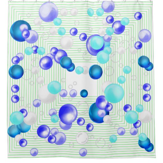 Bubbles Abstract Douchegordijn (Voorkant)