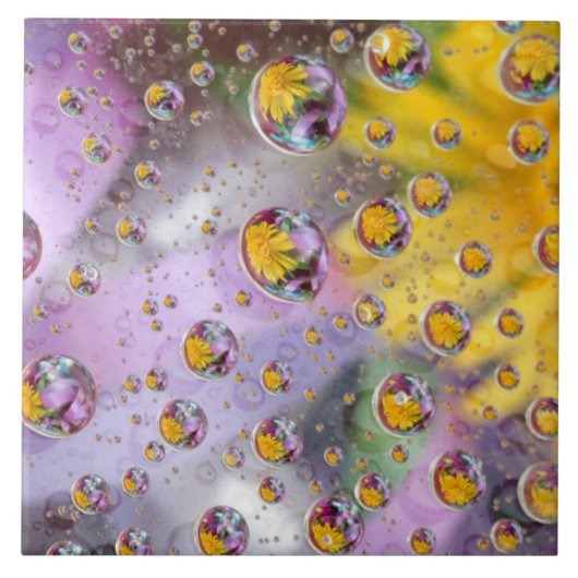 Bubbles abstract met bloemen. Krediet als: Nancy Tegeltje (Voorkant)