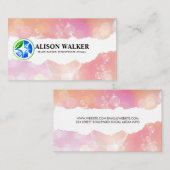 Bubbles achtergrond | Reinigingspictogrammen Visitekaartje (Voorkant / Achterkant)