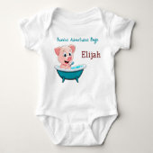 Bubbles Adventures Begin Aangepaste Naam Romper (Voorkant)