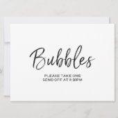 "Bubbles" afscheidsbord | Stijlvolle handlettering Kaart (Voorkant)