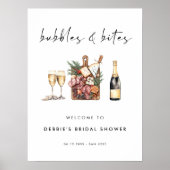 Bubbles and Bites Bridal Shower Welcome Poster (Voorkant)