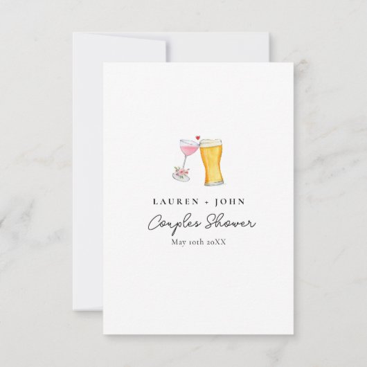 Bubbles and Brew Koppel Shower Trivia-spellen Kaart (Achterkant)