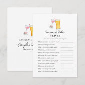 Bubbles and Brew Koppel Shower Trivia-spellen Kaart (Voorkant / Achterkant)