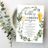 Bubbles and Brews greenery koppels vrijgezellenfee Kaart