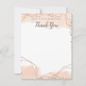 Bubbles and Brews Roos Gold Glitter Hartelijk dank Bedankkaart (Voorkant)