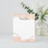 Bubbles and Brews Roos Gold Glitter Hartelijk dank Bedankkaart (Staand voorkant)