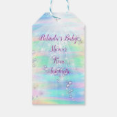 Bubbles & Baby Mermaids Baby shower Cadeaulabel (Achterkant)