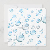 Bubbles Baby shower Uitnodiging (Achterkant)