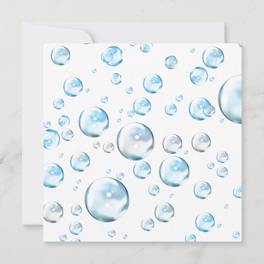 Bubbles Baby shower Uitnodiging (Achterkant)