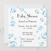 Bubbles Baby shower Uitnodiging (Voorkant)