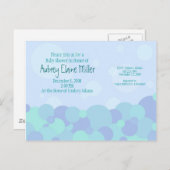 Bubbles Baby shower Uitnodiging (Voorkant / Achterkant)