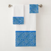 Bubbles Badhanddoek set, Blauw Bad Handdoek (Insitu)