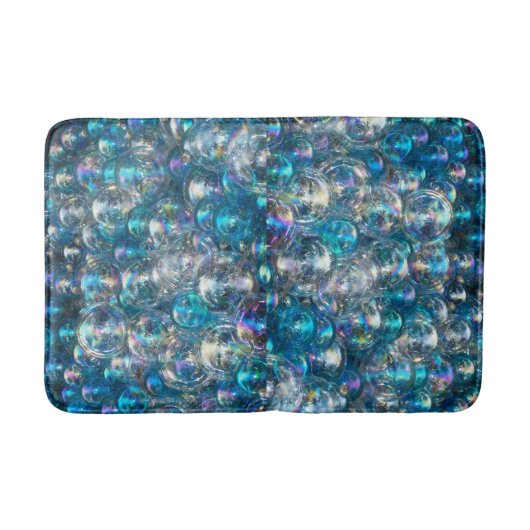 Bubbles Bathroom Mat Aqua Blue Coordinate (Voorkant)