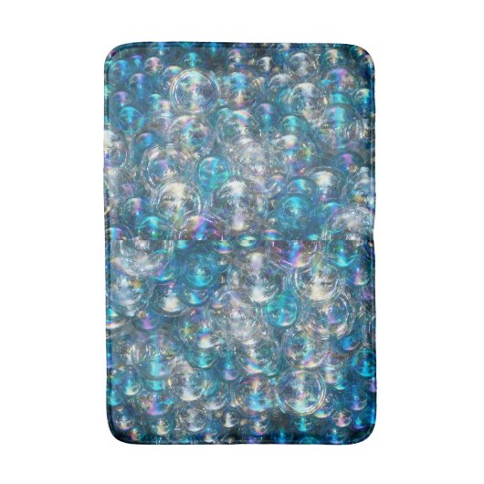 Bubbles Bathroom Mat Aqua Blue Coordinate (Voorkant Verticaal)
