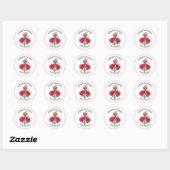 Bubbles & Baubles Kerst Bachelorette Ronde Sticker (Vel)