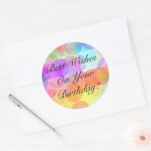 Bubbles - beste wensen op je Sticker (Envelop)