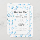 Bubbles Birthday Party Fun Uitnodiging (Voorkant / Achterkant)