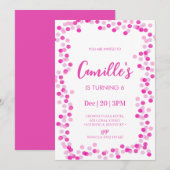 Bubbles Birthday Party Invitation Kaart (Voorkant / Achterkant)