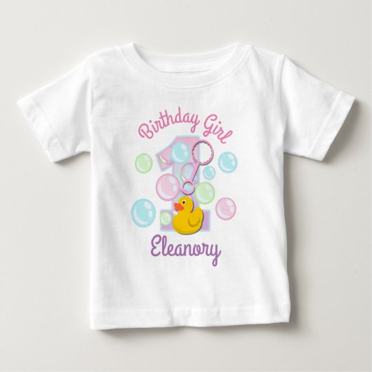 Bubbles Birthday shirt Bubble Eerste verjaardag sh (Voorkant)