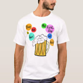 Bubbles Birthday Tshirt met kleur (Voorkant)