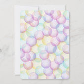 Bubbles Birthday Uitnodiging (Achterkant)