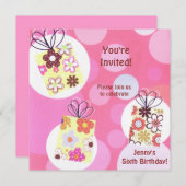 Bubbles Birthday Uitnodiging (Voorkant / Achterkant)