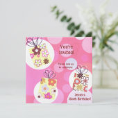 Bubbles Birthday Uitnodiging (Staand voorkant)