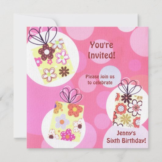 Bubbles Birthday Uitnodiging (Voorkant)