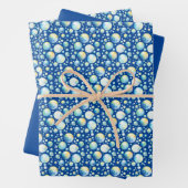 Bubbles (blauw, groen & geel) inpakpapier vel (In situ)